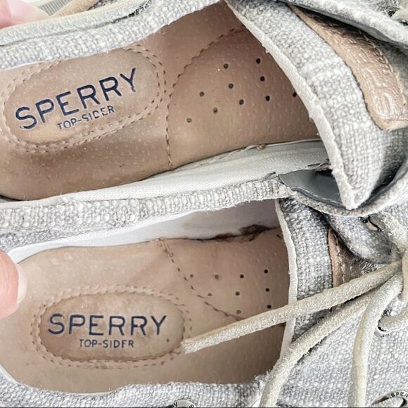 Sperry Top-Sider Ivyfish Sparkle Grey Boat Shoes - Picture 11 of 12